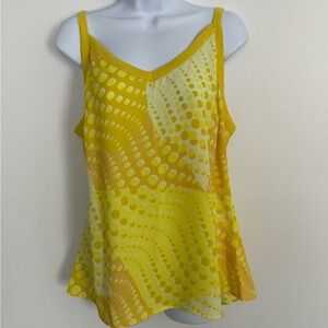 CAbi Yellow Dot Pattern Camisole